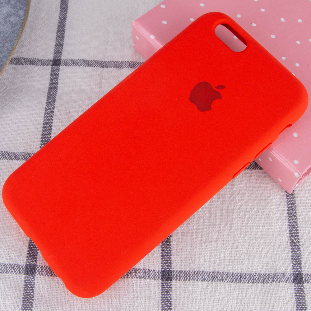 Silicone Case Full Protective (AA) для iPhone 6/6s (Red)-1